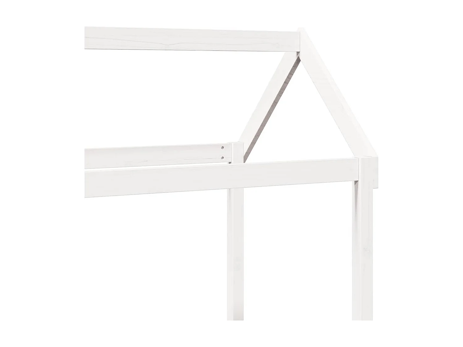 Berkfield Day Bed with Roof without Mattress White 80x200 cm Solid Wood