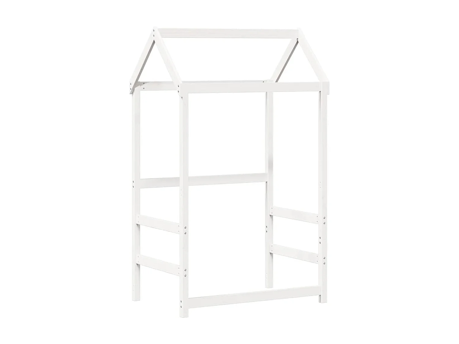 Berkfield Day Bed and Bench Set with Roof without Mattress White 80x200 cm