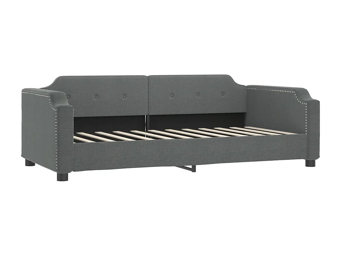 Berkfield Daybed with Mattress Dark Grey 90x190 cm Fabric