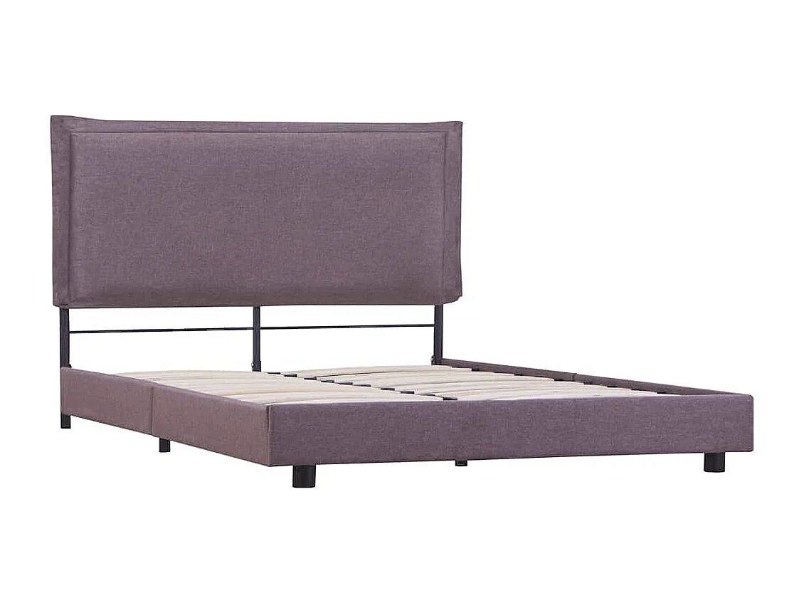 Berkfield Bed Frame without Mattress Taupe Fabric 135x190 cm Double