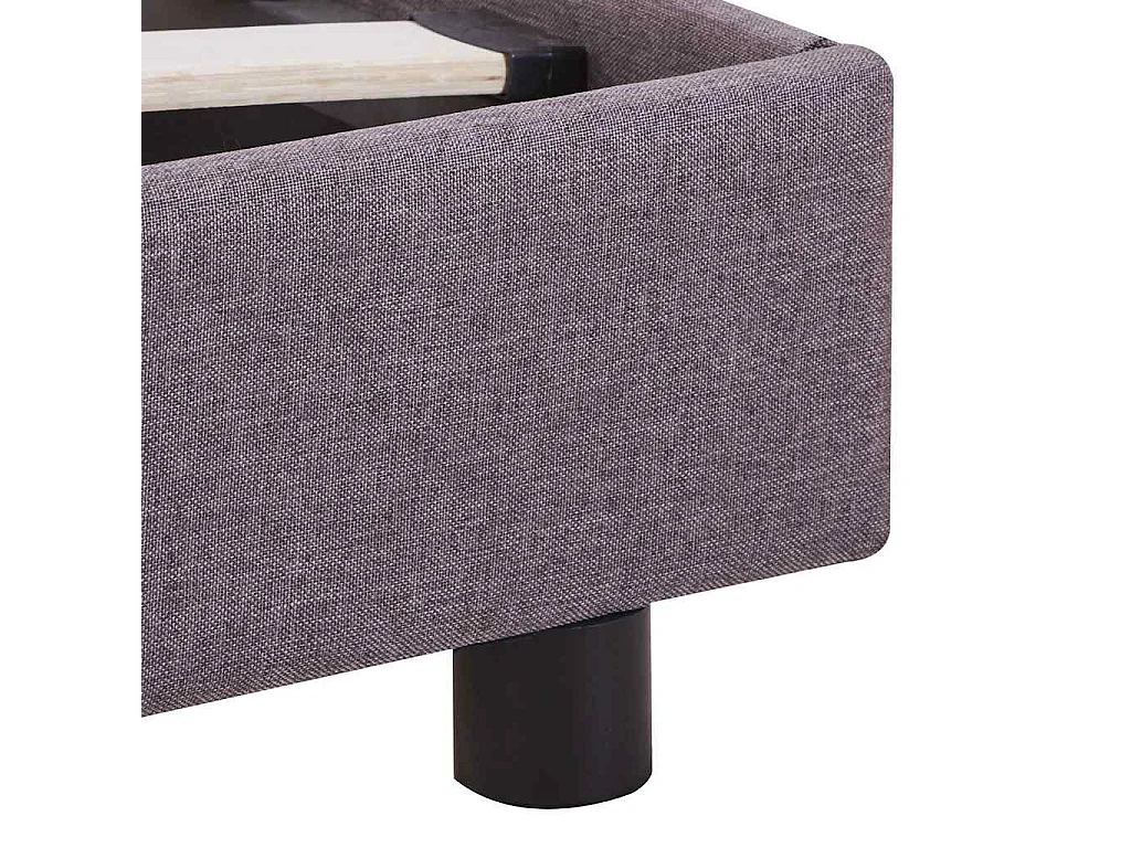Berkfield Bed Frame without Mattress Taupe Fabric 135x190 cm Double