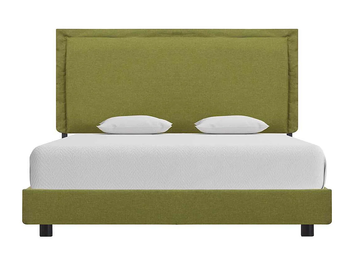 Berkfield Bed Frame without Mattress Green Fabric 135x190 cm Double