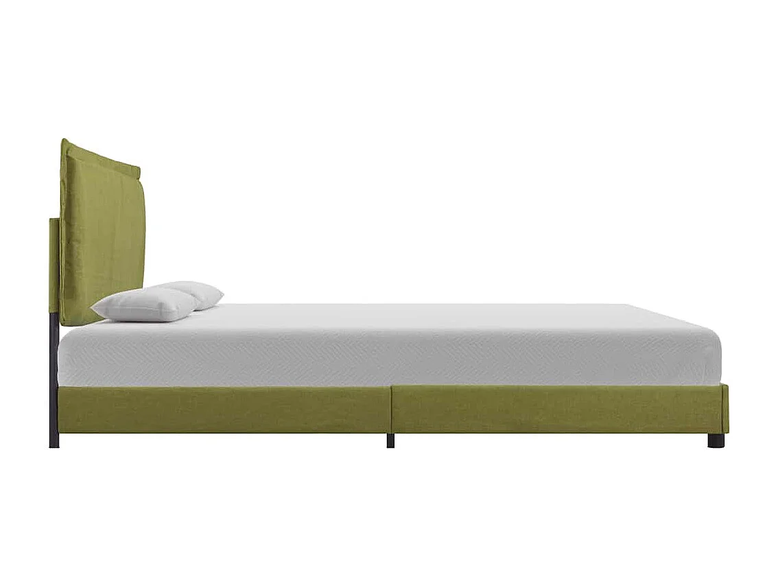 Berkfield Bed Frame without Mattress Green Fabric 135x190 cm Double