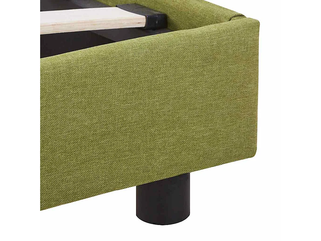 Berkfield Bed Frame without Mattress Green Fabric 135x190 cm Double