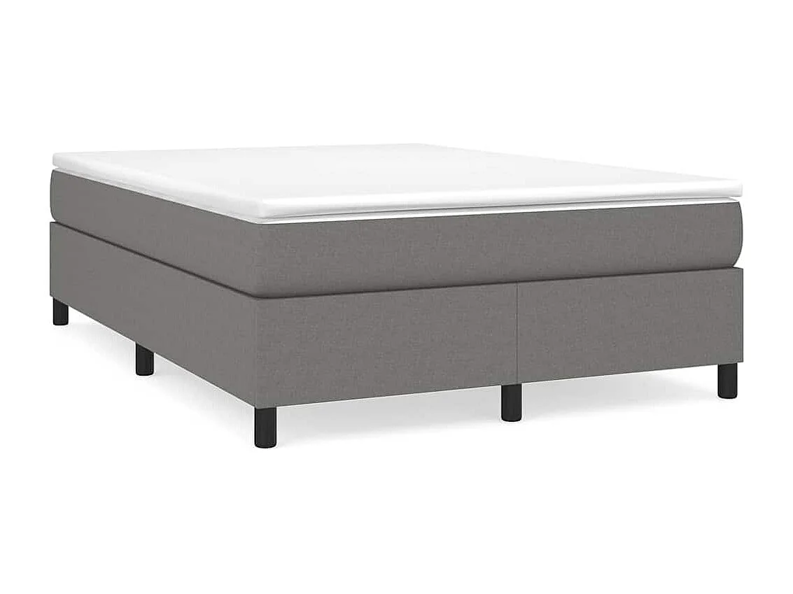 Berkfield Box Spring Bed Frame Dark Grey Double Fabric (UK/IE/FI/NO only)