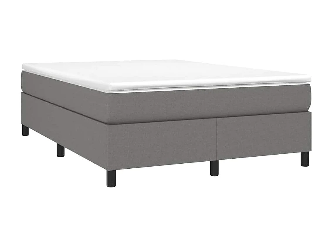 Berkfield Box Spring Bed Frame Dark Grey Double Fabric (UK/IE/FI/NO only)