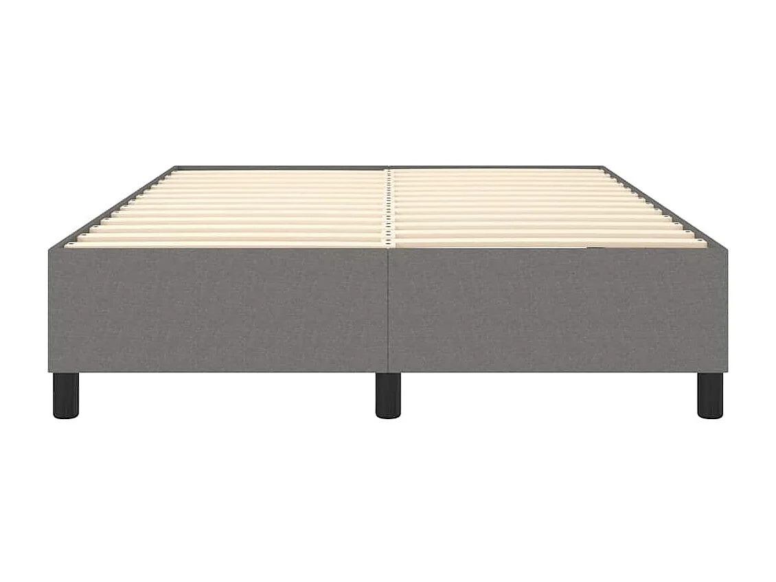 Berkfield Box Spring Bed Frame Dark Grey Double Fabric (UK/IE/FI/NO only)