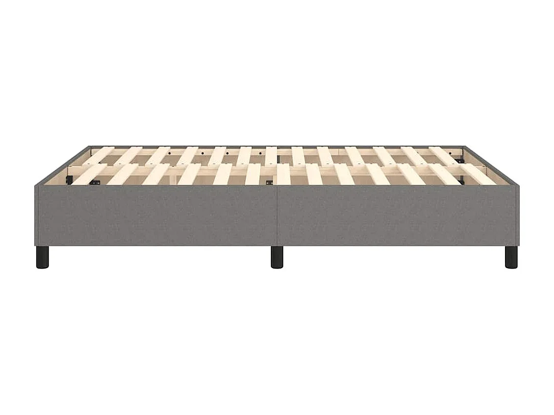 Berkfield Box Spring Bed Frame Dark Grey Double Fabric (UK/IE/FI/NO only)