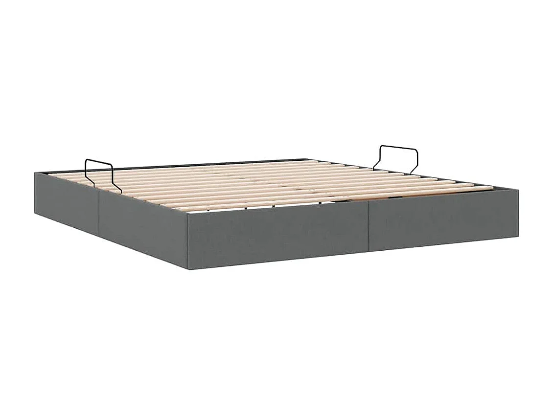 Berkfield Storage Bed with Headboard Dark Grey 180 x 200 cm Fabric