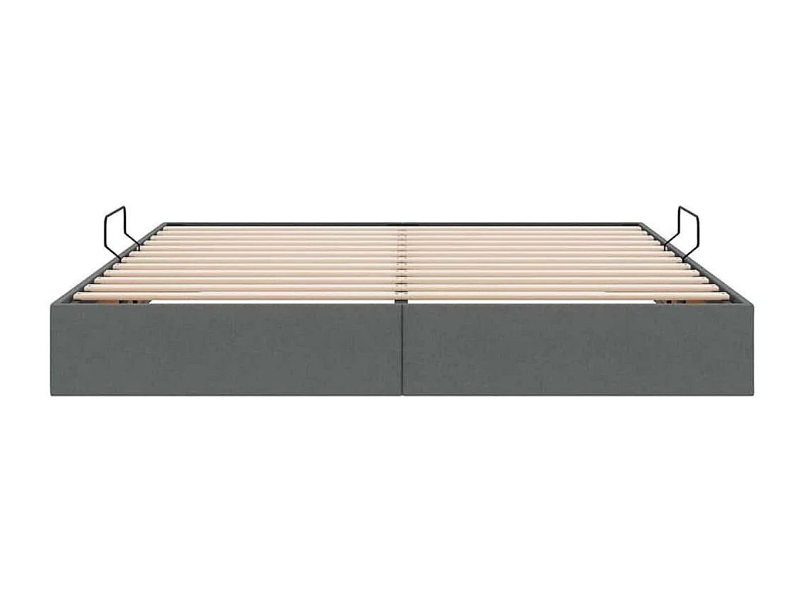 Berkfield Storage Bed with Headboard Dark Grey 180 x 200 cm Fabric