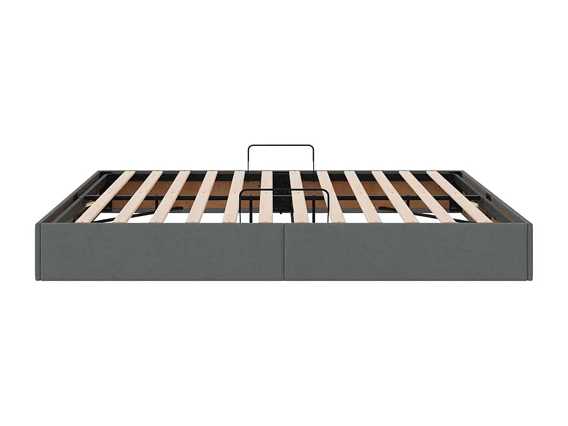 Berkfield Storage Bed with Headboard Dark Grey 180 x 200 cm Fabric