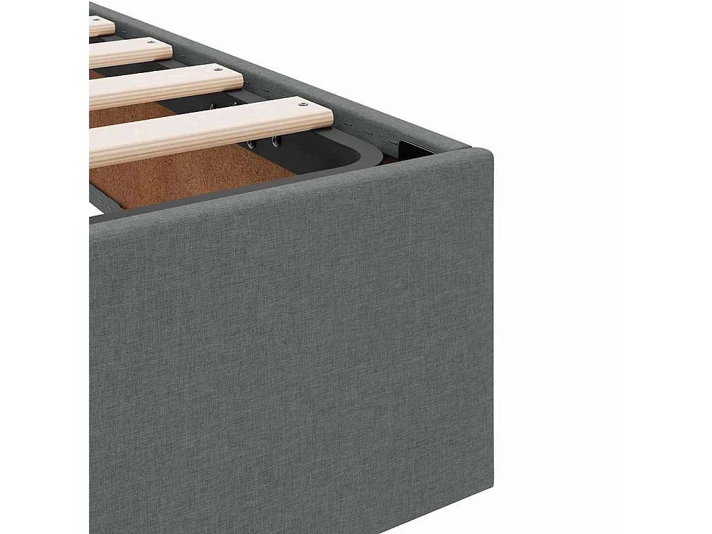 Berkfield Storage Bed with Headboard Dark Grey 180 x 200 cm Fabric