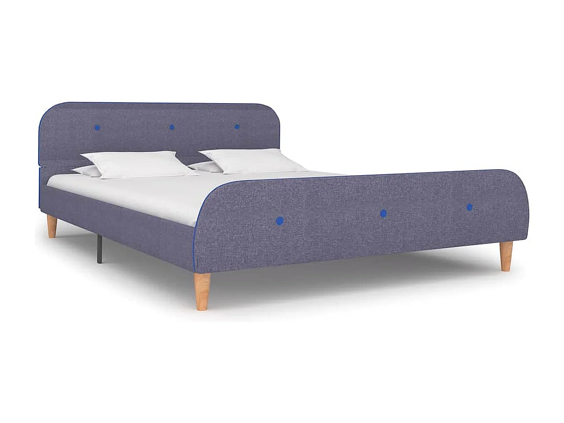 Berkfield Bed Frame without Mattress Light Grey Fabric 135x190 cm Double