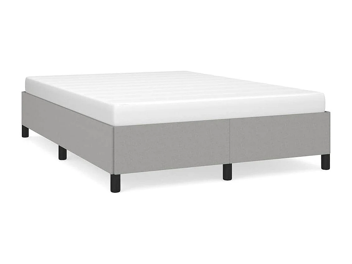 Berkfield Bed Frame without Mattress Light Grey 135x190 cm Double Double Fabric
