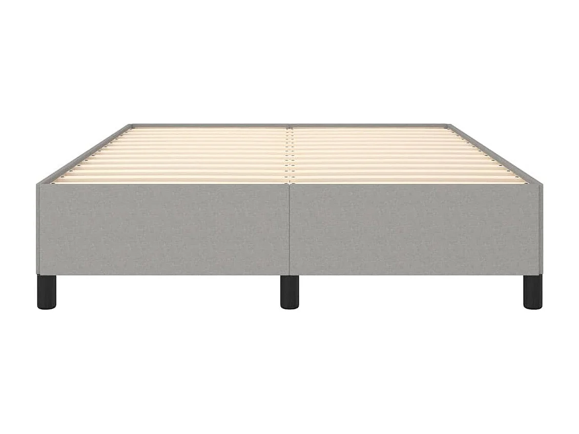 Berkfield Bed Frame without Mattress Light Grey 135x190 cm Double Double Fabric