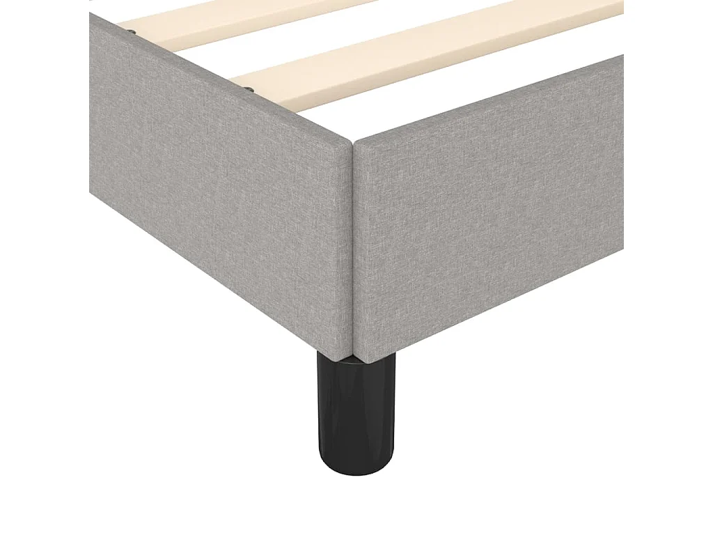 Berkfield Bed Frame without Mattress Light Grey 135x190 cm Double Double Fabric