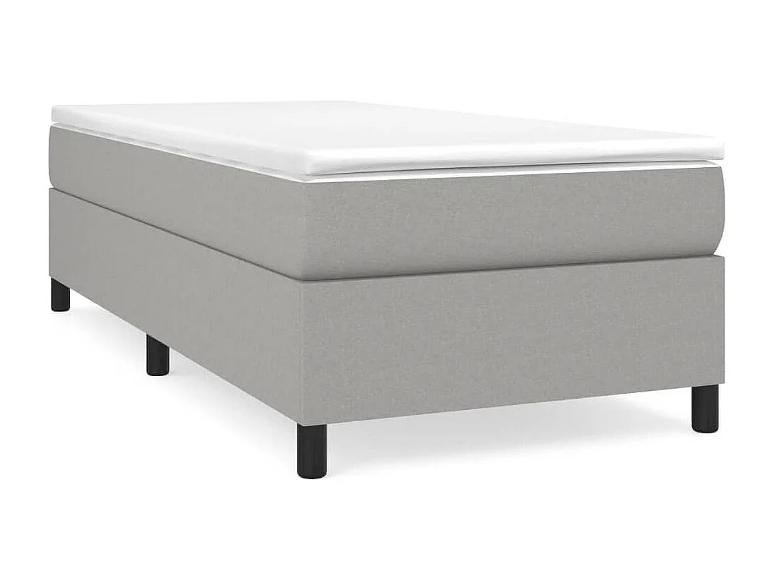 Berkfield Box Spring Bed Frame Light Grey Single Fabric (UK/IE/FI/NO only)