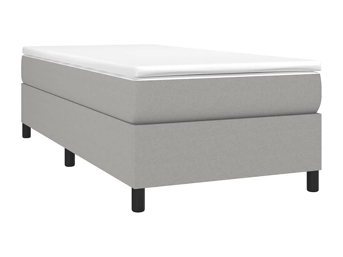 Berkfield Box Spring Bed Frame Light Grey Single Fabric (UK/IE/FI/NO only)