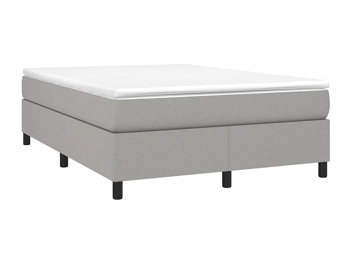 Berkfield Box Spring Bed Frame Light Grey Double Fabric (UK/IE/FI/NO only)