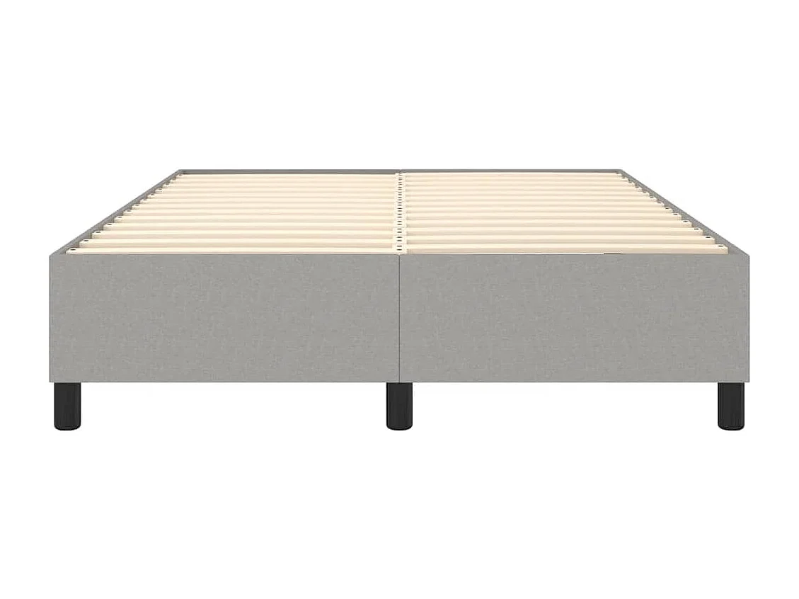 Berkfield Box Spring Bed Frame Light Grey Double Fabric (UK/IE/FI/NO only)