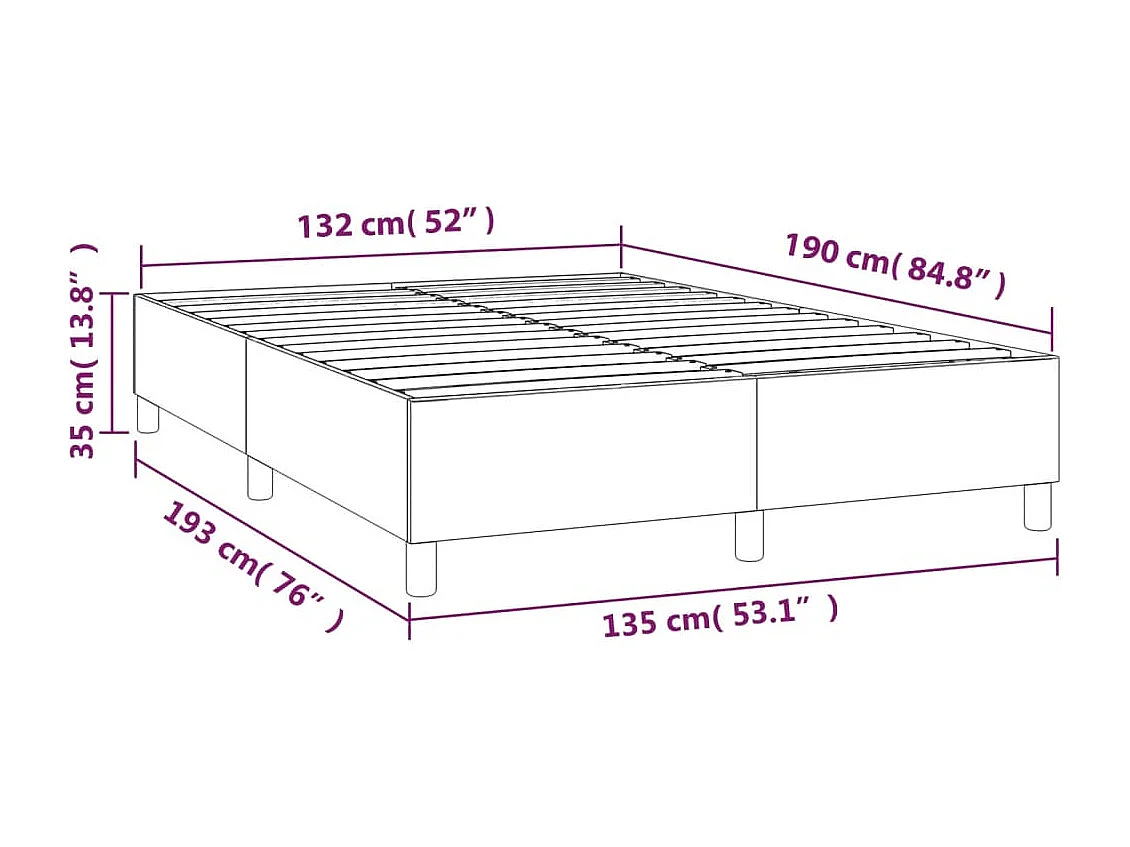 Berkfield Box Spring Bed Frame Light Grey Double Fabric (UK/IE/FI/NO only)