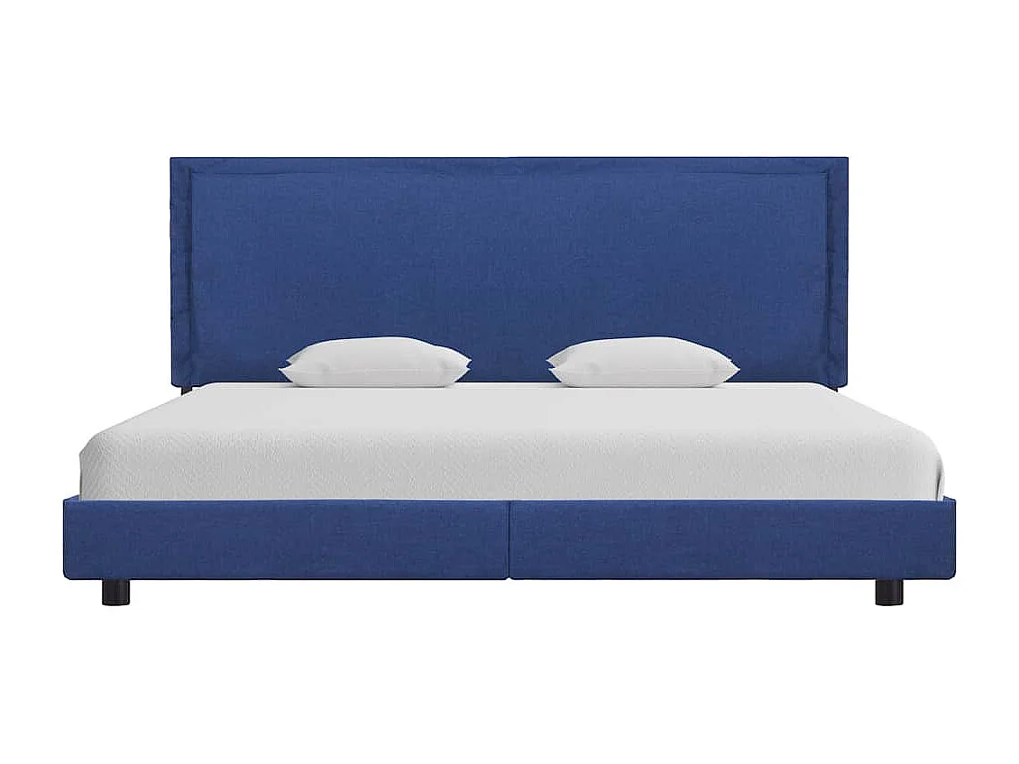 Berkfield Bed Frame without Mattress Blue Fabric 150x200 cm King Size