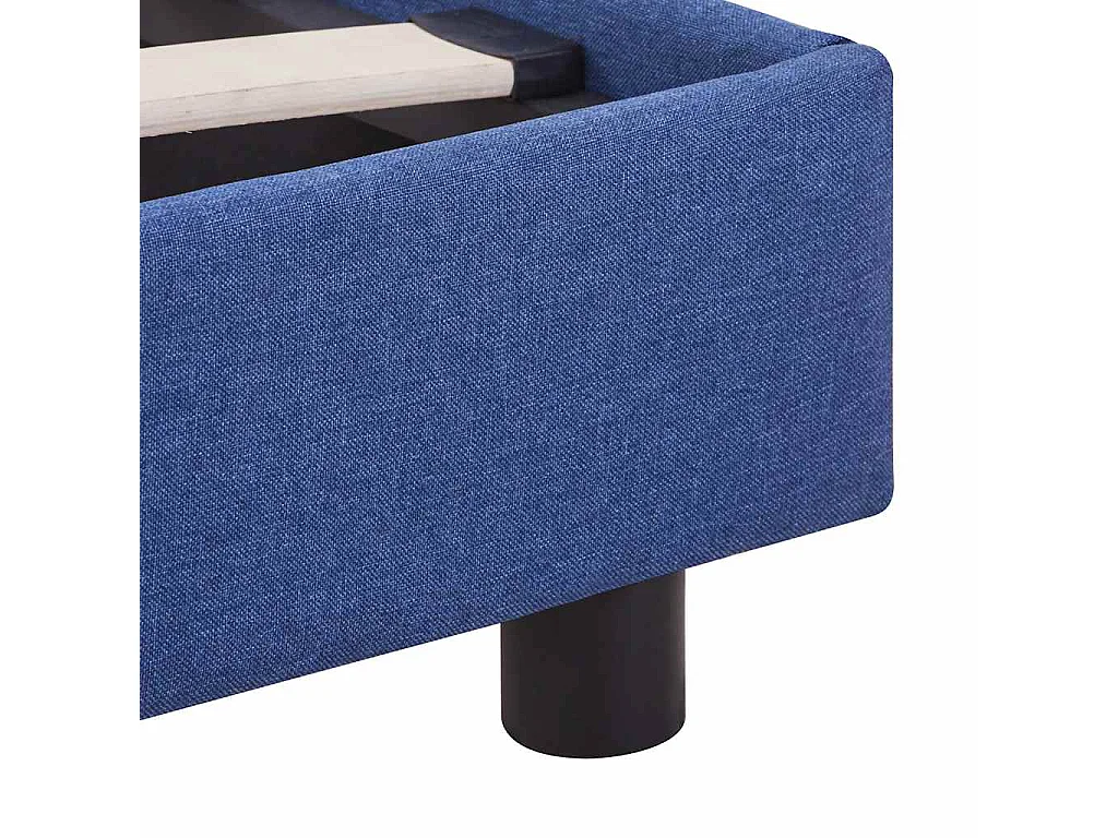 Berkfield Bed Frame without Mattress Blue Fabric 150x200 cm King Size