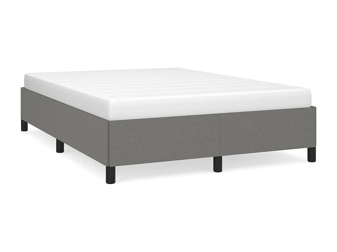 Berkfield Bed Frame without Mattress Dark Grey 135x190 cm Double Double Fabric