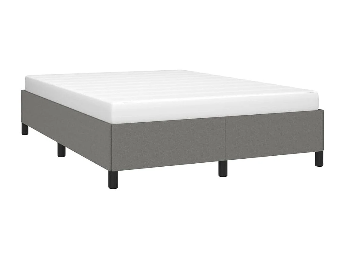 Berkfield Bed Frame without Mattress Dark Grey 135x190 cm Double Double Fabric