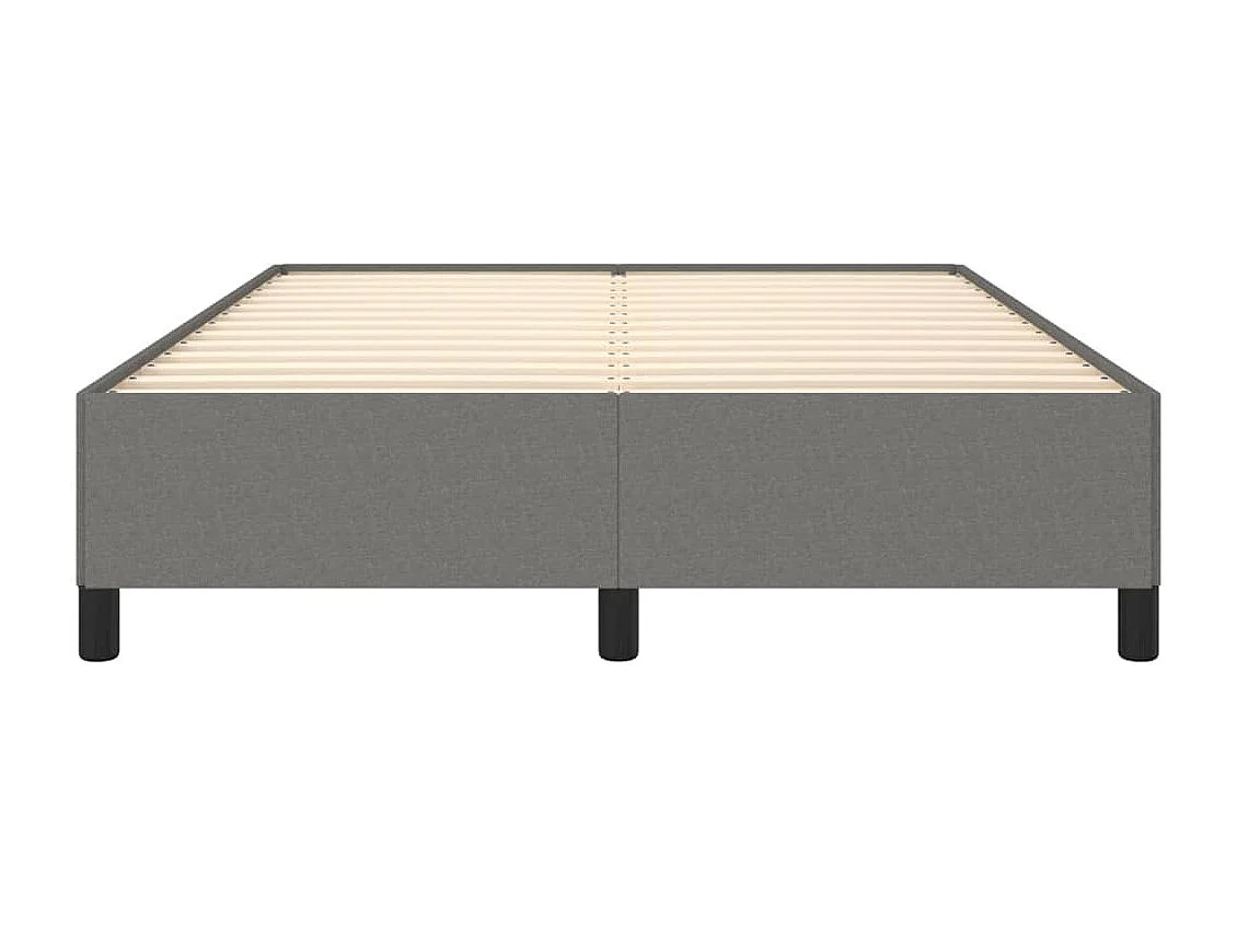 Berkfield Bed Frame without Mattress Dark Grey 135x190 cm Double Double Fabric