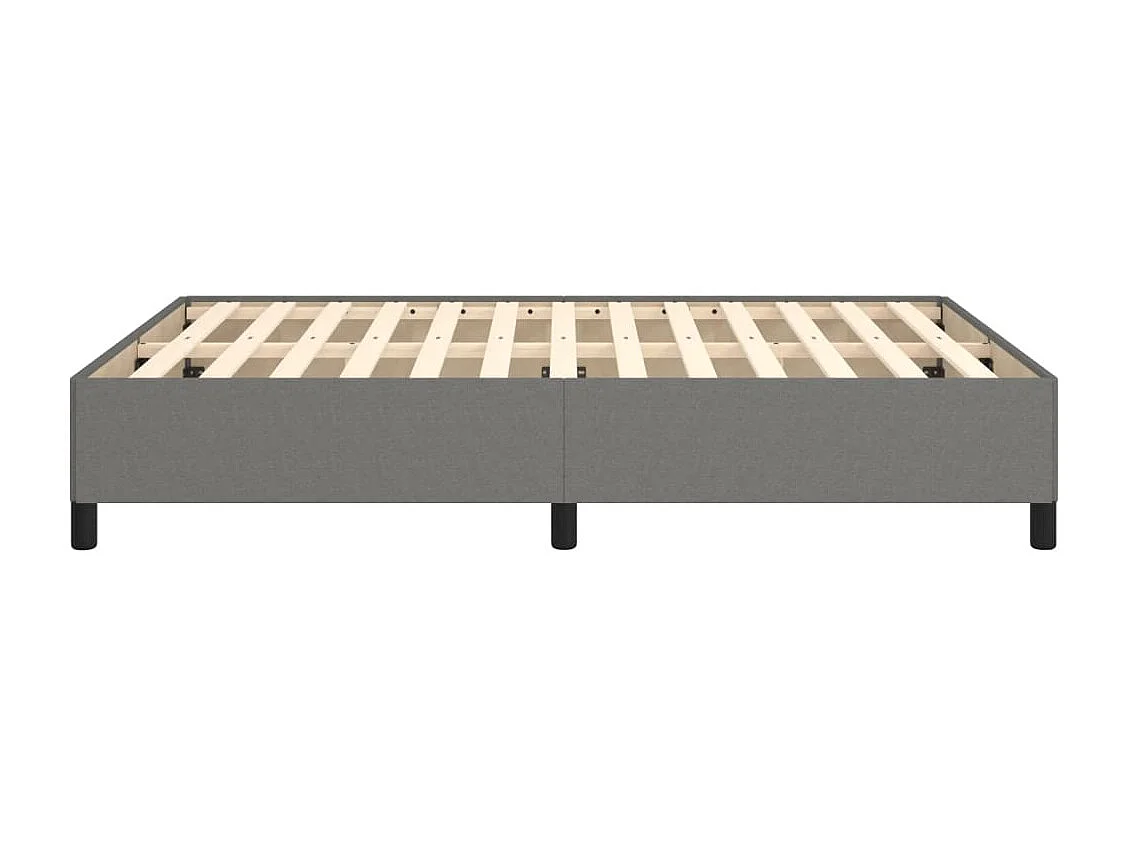 Berkfield Bed Frame without Mattress Dark Grey 135x190 cm Double Double Fabric