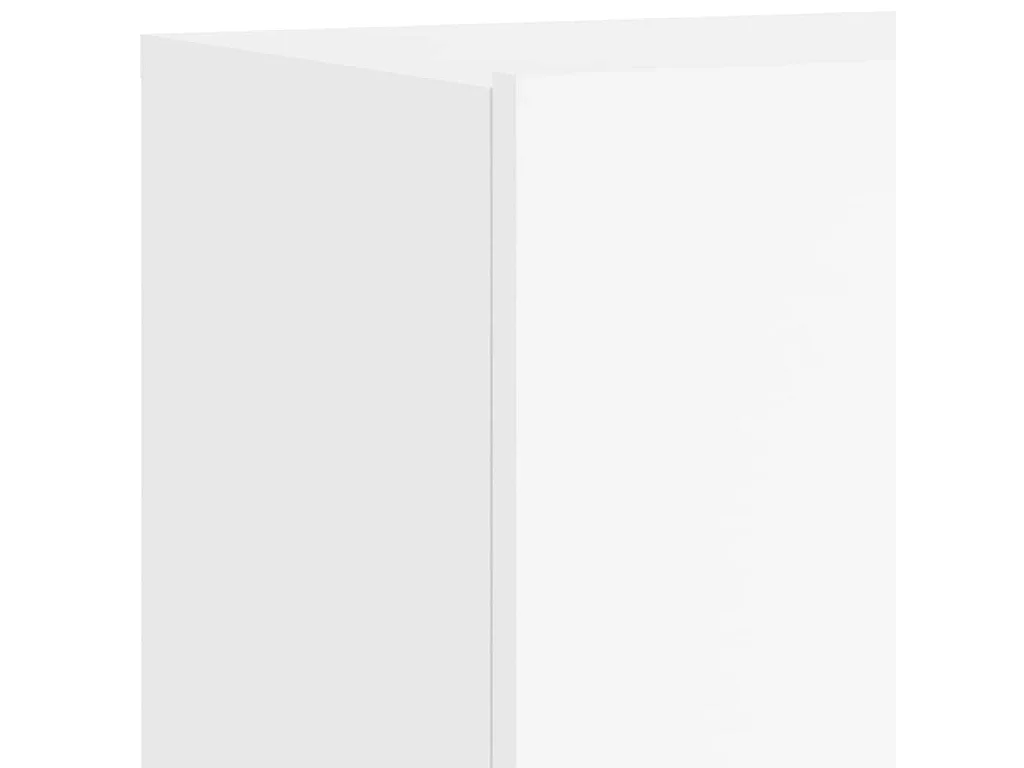 Berkfield 4 Piece TV Wall Units White Engineered Wood