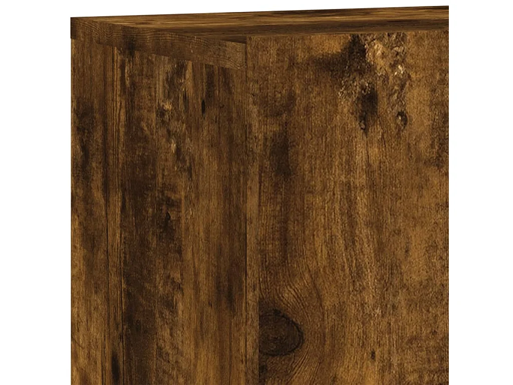 Berkfield 4 Piece TV Wall Units Smoked Oak Engineered Wood