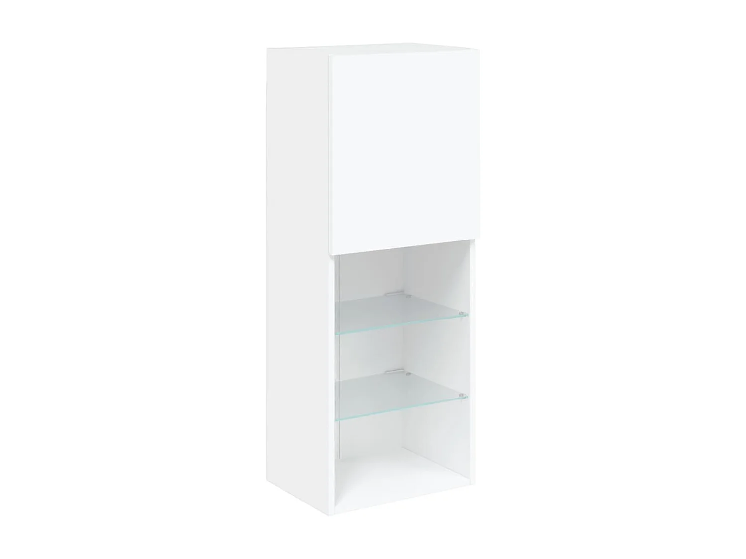 Berkfield 4 Piece TV Wall Units with LED White Engineered Wood