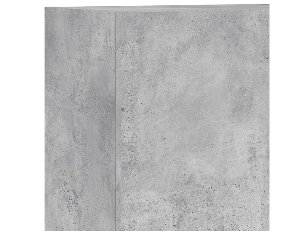 Berkfield 4 Piece TV Wall Units Concrete Grey Engineered Wood