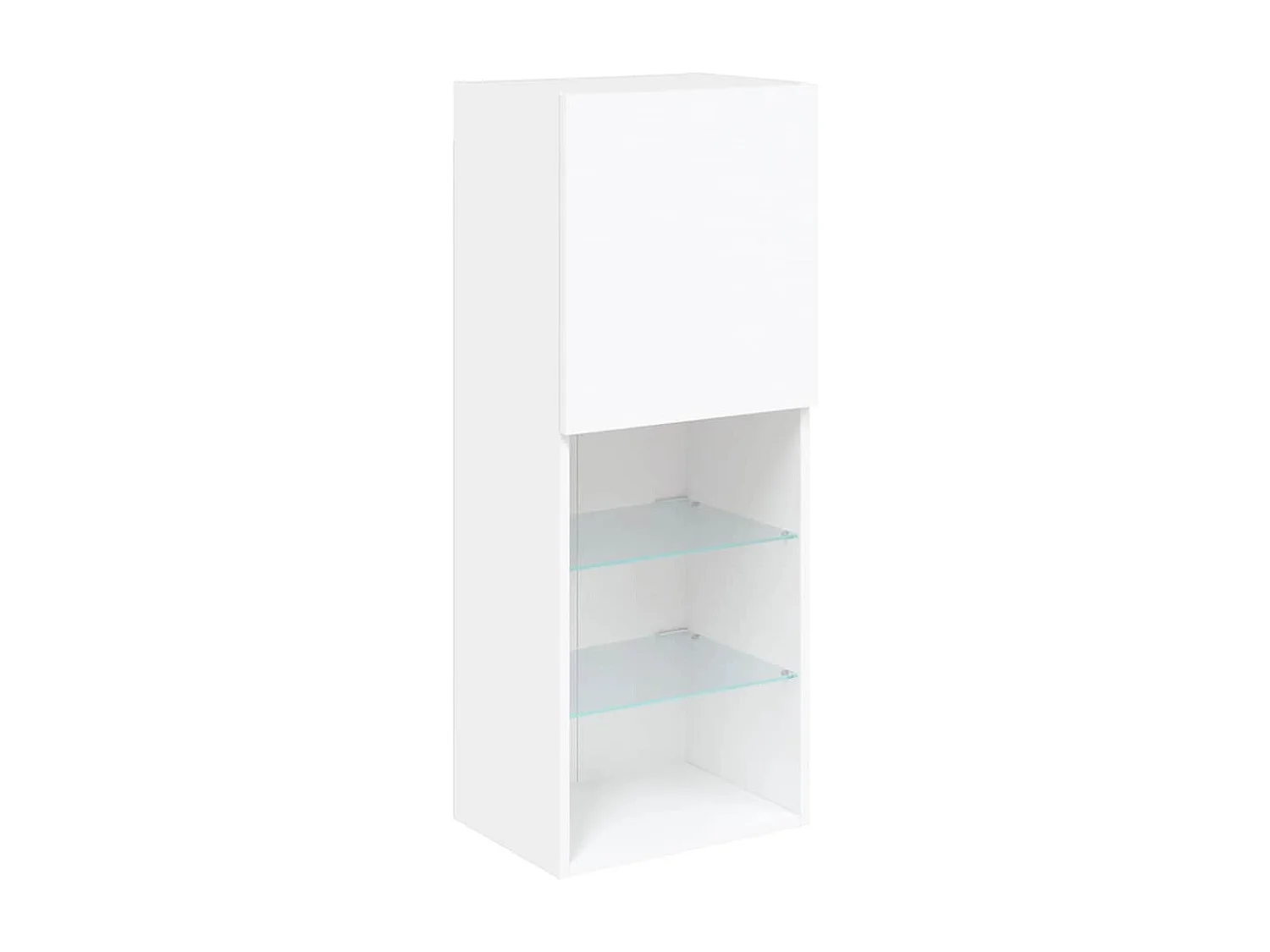 Berkfield 4 Piece TV Wall Units with LED White Engineered Wood