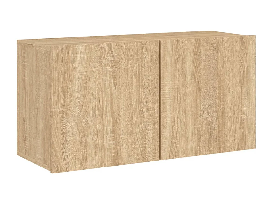 Berkfield 4 Piece TV Wall Units Sonoma Oak Engineered Wood