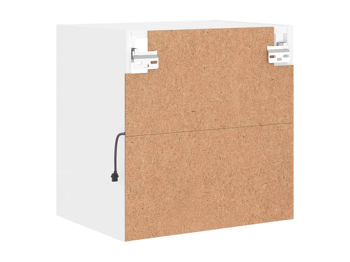 Berkfield Bedside Cabinets with LED Lights Wall-mounted 2 pcs White
