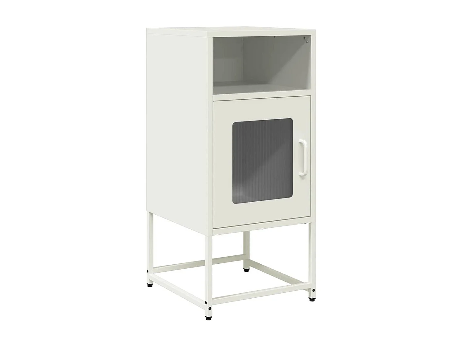 Berkfield Bedside Cabinet White 36x39x78 cm Cold-rolled Steel