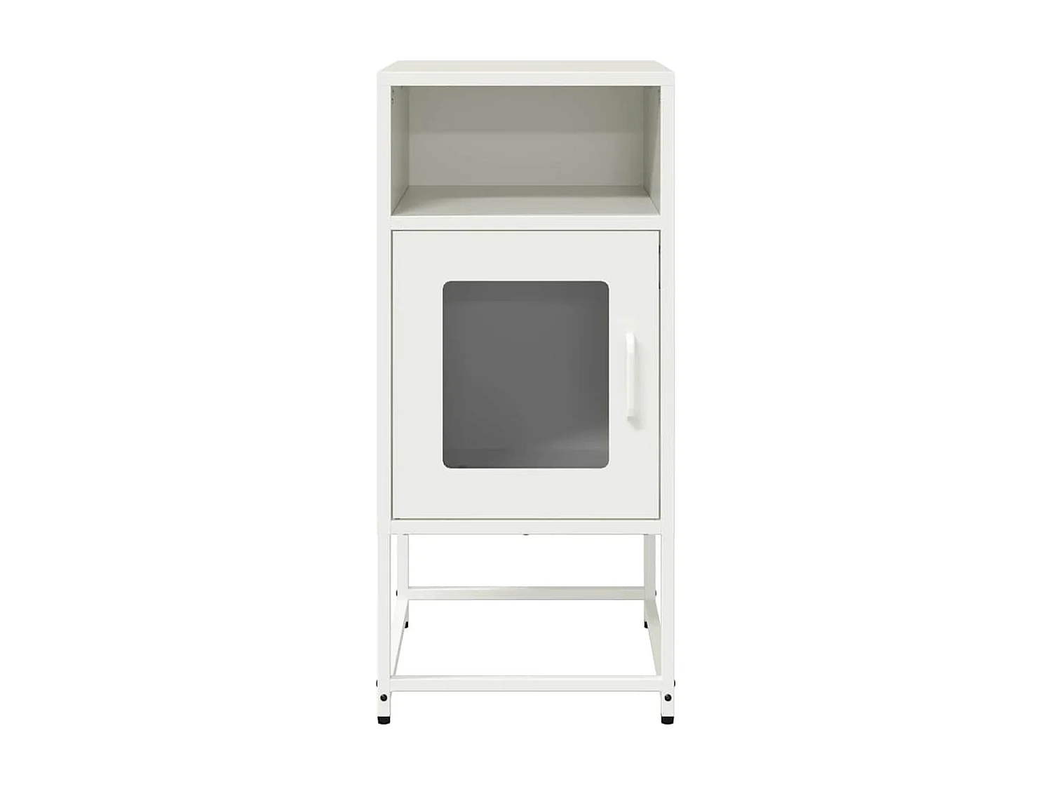 Berkfield Bedside Cabinet White 36x39x78 cm Cold-rolled Steel