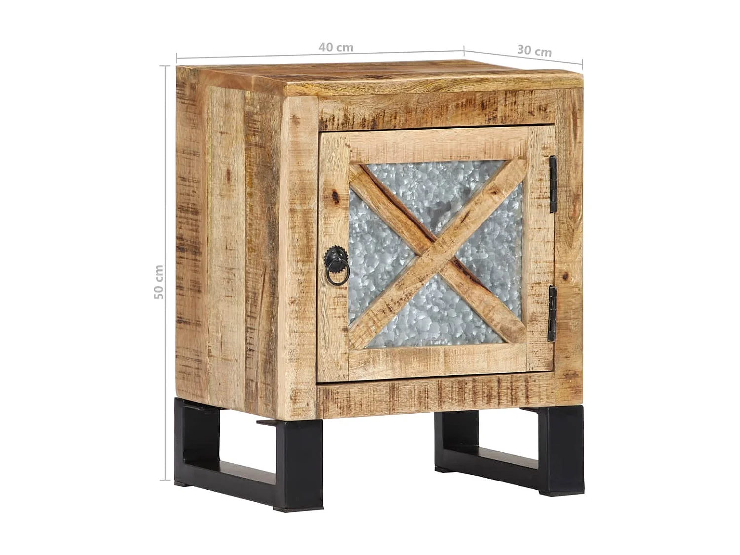 Berkfield Bedside Cabinet 40x30x50 cm Solid Mango Wood
