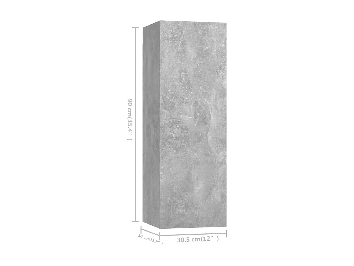 Berkfield 4 Piece TV Cabinet Set Concrete Grey Engineered Wood
