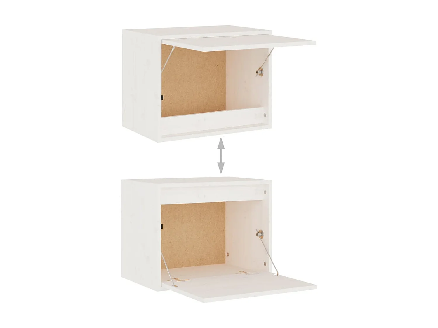 Berkfield TV Cabinets 4 pcs White Solid Wood Pine