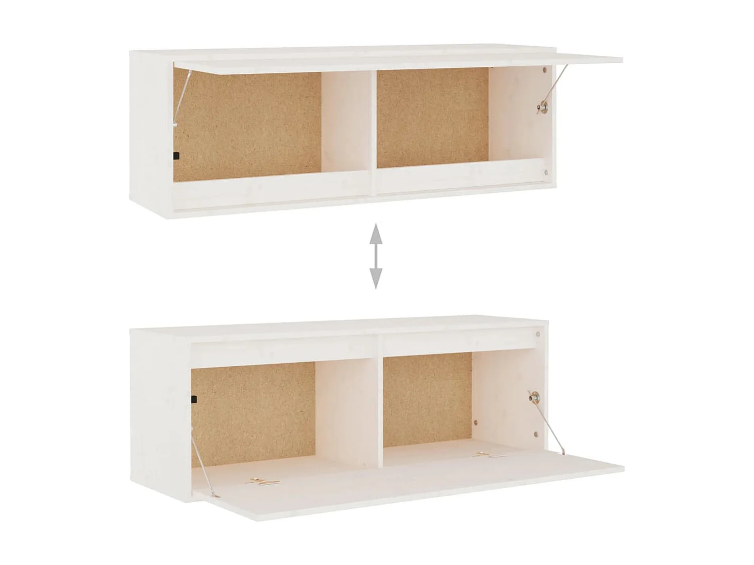 Berkfield TV Cabinets 4 pcs White Solid Wood Pine