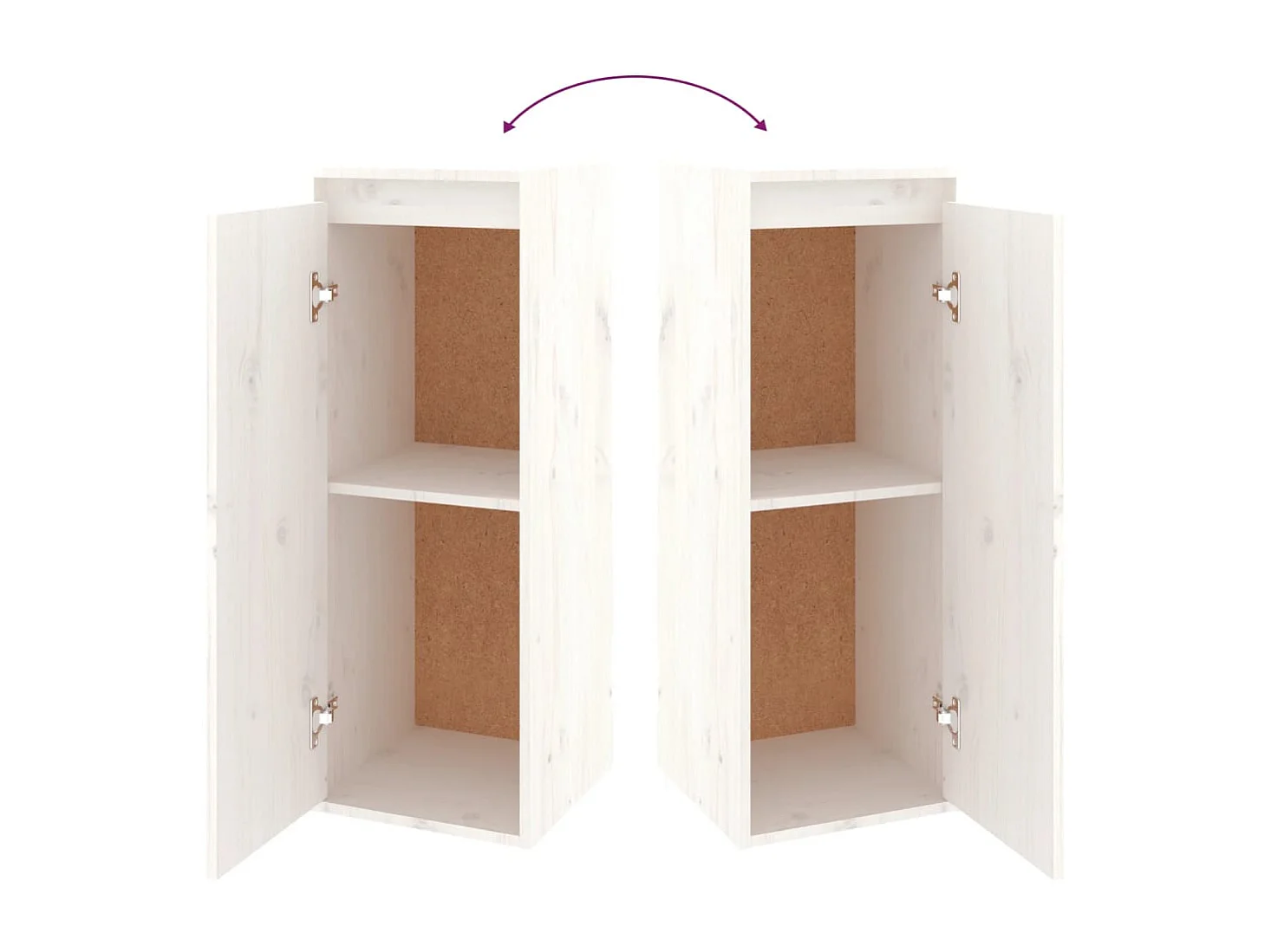 Berkfield TV Cabinets 4 pcs White Solid Wood Pine
