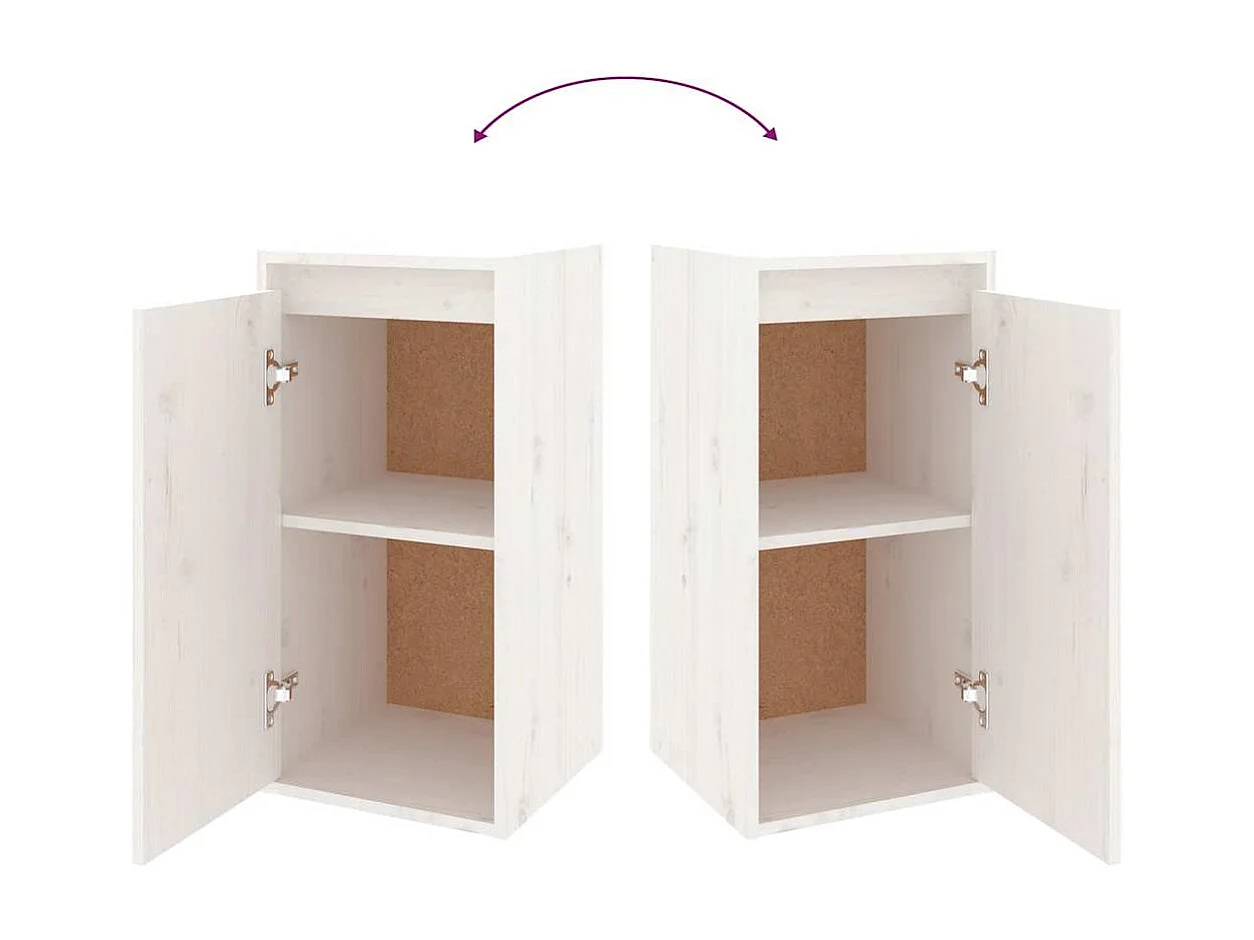 Berkfield TV Cabinets 4 pcs White Solid Wood Pine