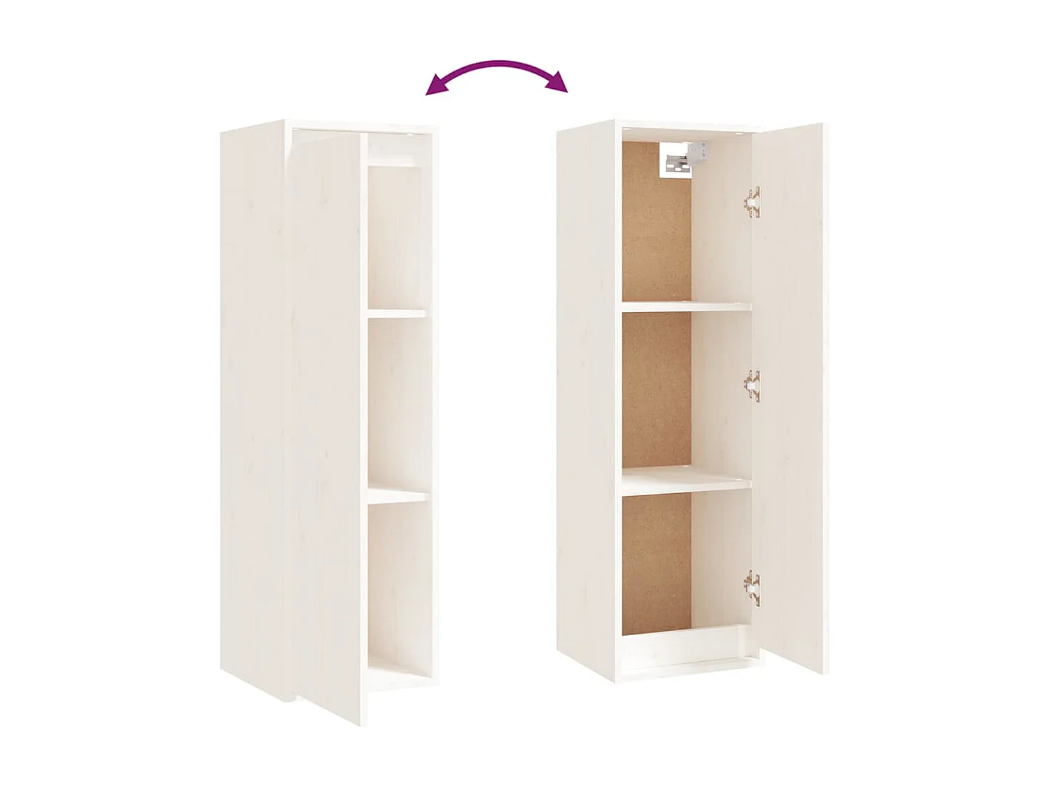Berkfield TV Cabinets 4 pcs White Solid Wood Pine