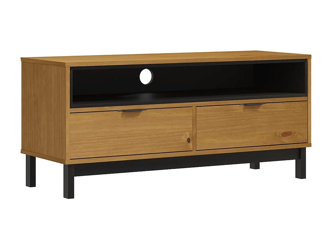 Berkfield TV Cabinet FLAM 110x40x50 cm Solid Wood Pine