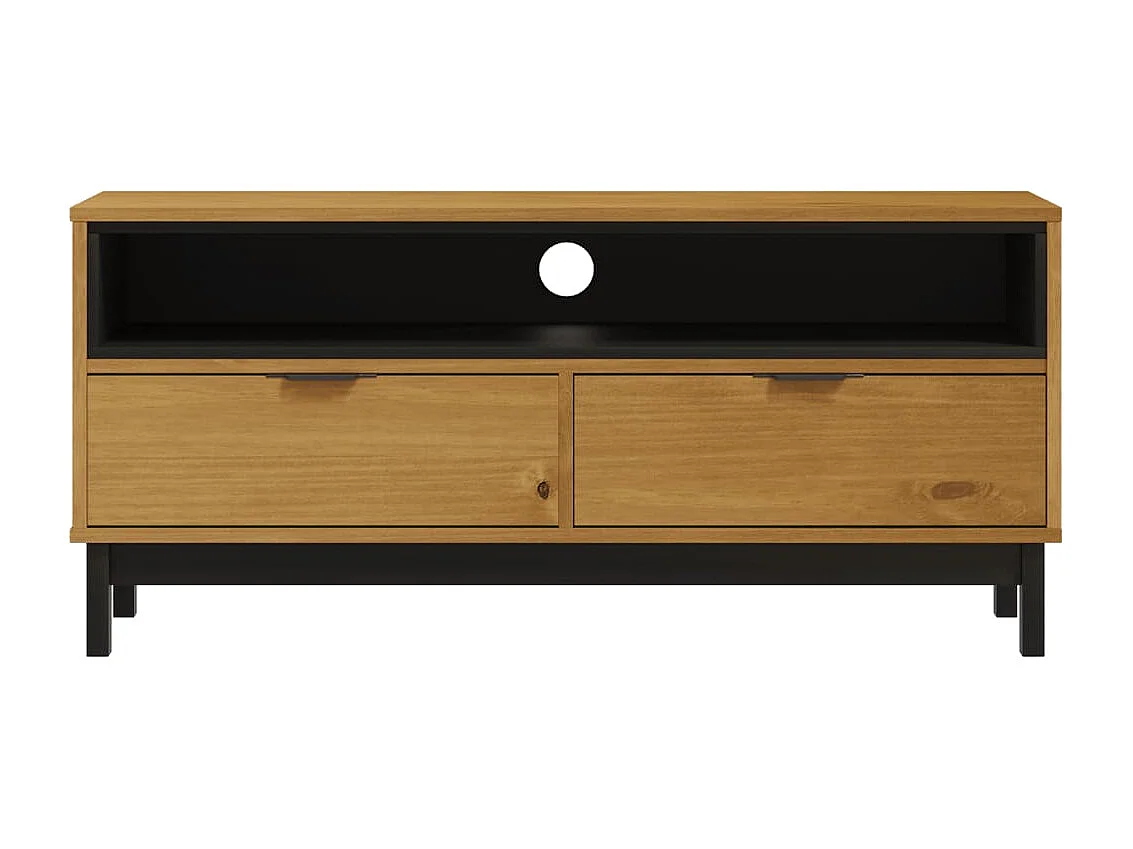 Berkfield TV Cabinet FLAM 110x40x50 cm Solid Wood Pine