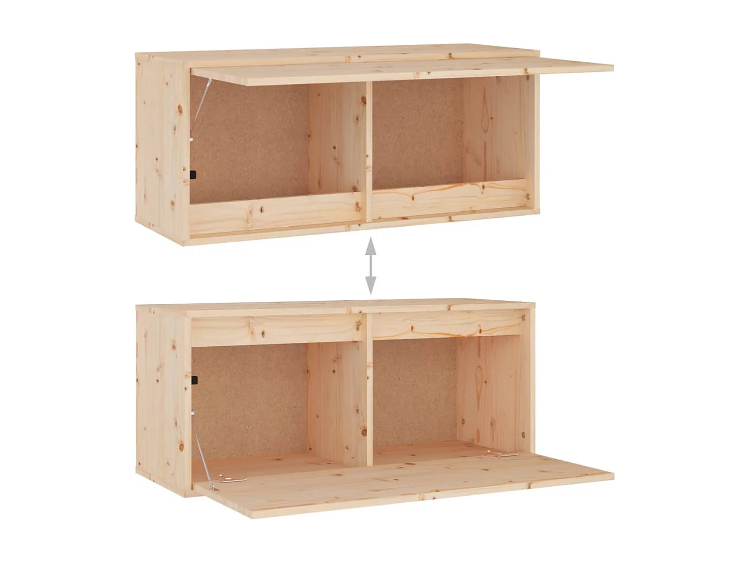 Berkfield TV Cabinets 4 pcs Solid Wood Pine